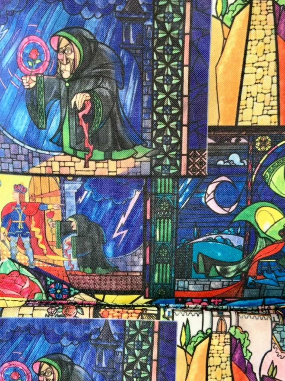 LIKE NEW! Disney Loungefly Beauty and the Beast Stained Glass Backpack